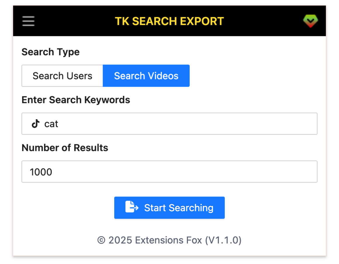 TikSearch Screenshot